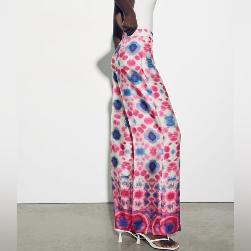 ZARA FLOWY PRINTED PANTS - Picture 7 of 7